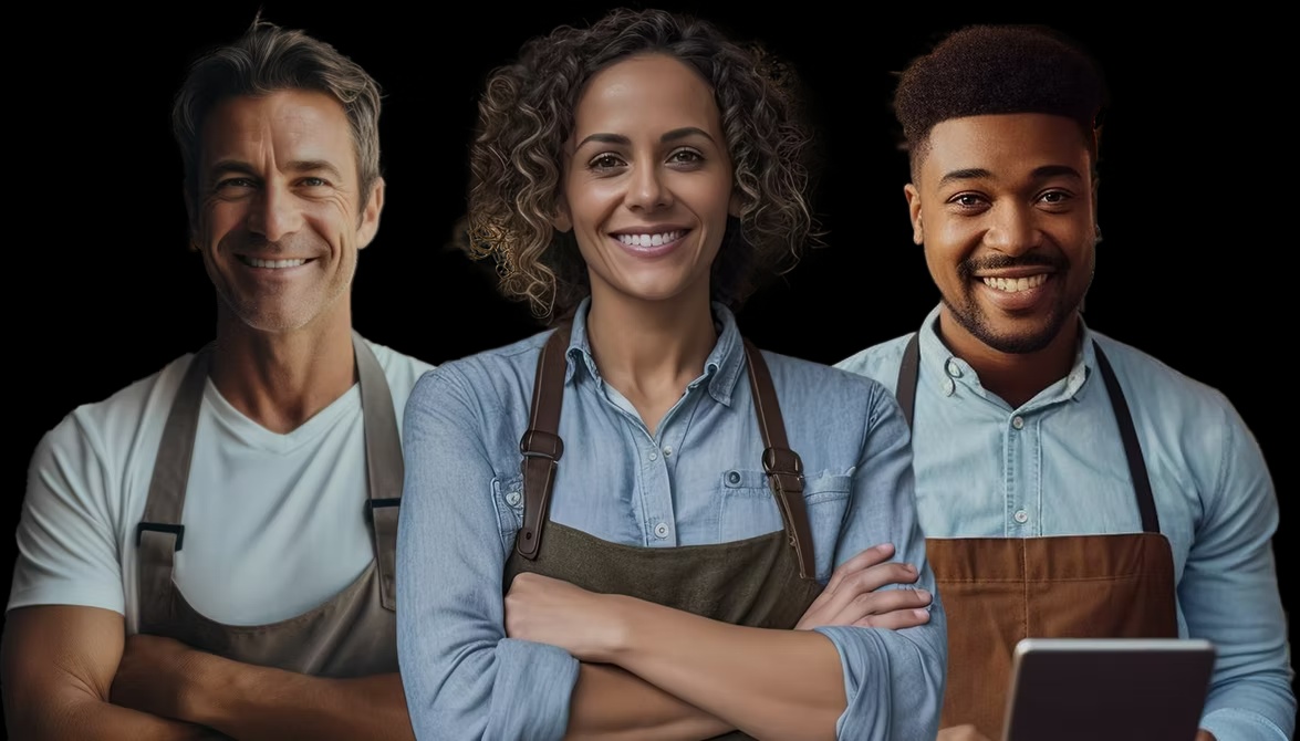 Profissionais do setor de alimentação